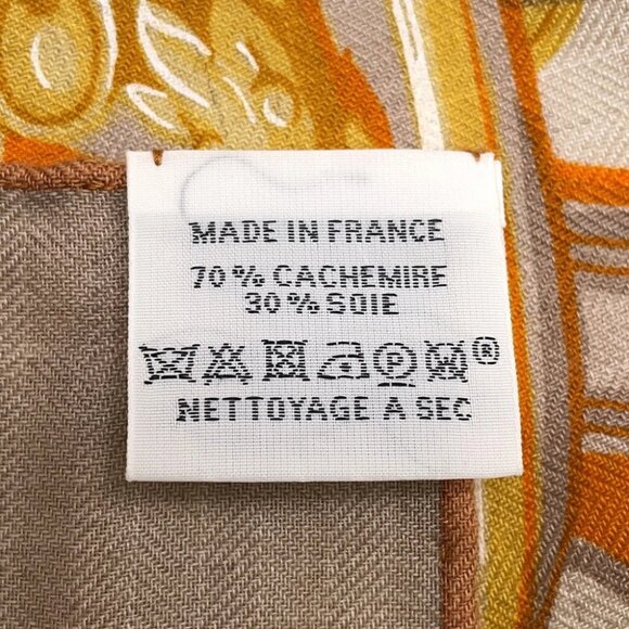 HERMES Giant Square Brides de Gala Applique Pique Size 140 Cashmere70%/Silk3... - Picture 7 of 7